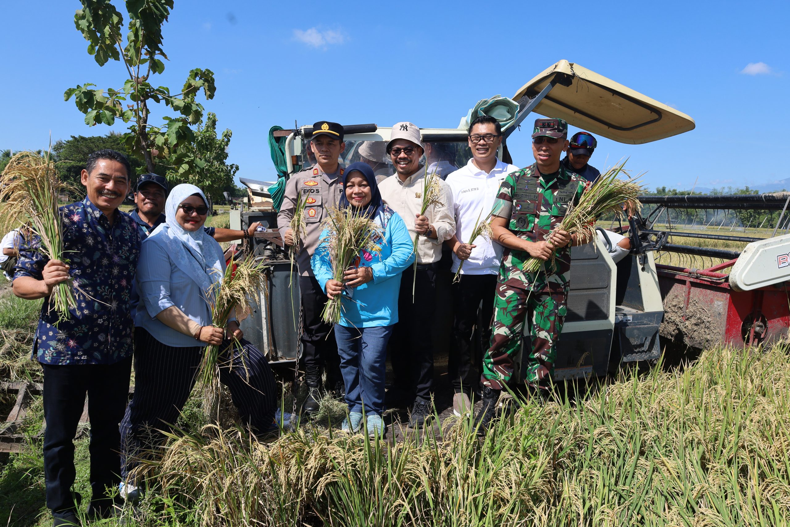 Dandim 0804/Magetan Ikuti Vicon Panen Raya Bersama Presiden