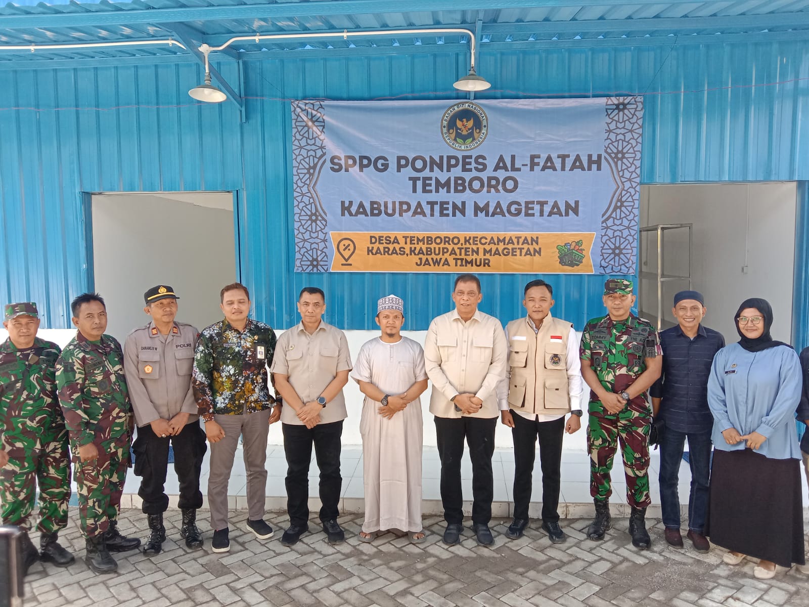 Kasdim 0804/Magetan Dampingi Kepala Deputi Pengawasan Badan Gizi Nasional ke Dapur SPPG Desa Temboro