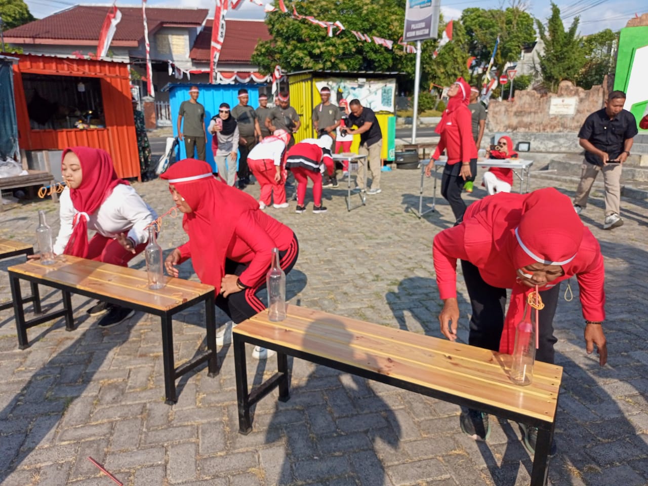 Koramil 0804/01 Magetan Gelar Lomba 17-an Di Taman Darmawangsa