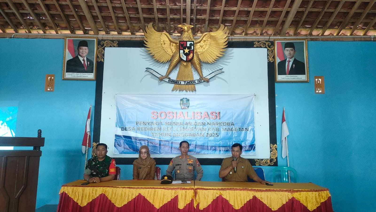 Babinsa Hadiri Sosialisasi dan Penyuluhan Penyalahgunaan Narkoba dan Pencegahan Penyakit Menular  di Desa Kediren