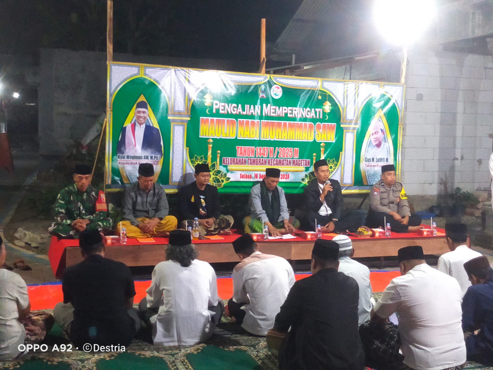 Babinsa Koramil 0804/01 Magetan Hadiri Pengajian Umum Dalam Rangka Memperingati Maulid Nabi Muhammad SAW Tahun 1447 Hijriyah