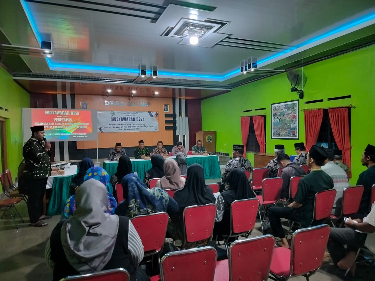 Bati Komsos Koramil 0804/06 Maospati Hadiri Musdes Penetapan Perubahan APBDes Tahun 2025