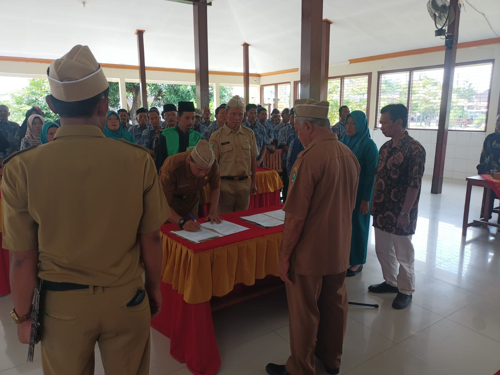 Danpos Kartoharjo Hadiri Mutasi Dan Pelantikan Perangkat Desa Berkesinambungan Untuk Kemajuan