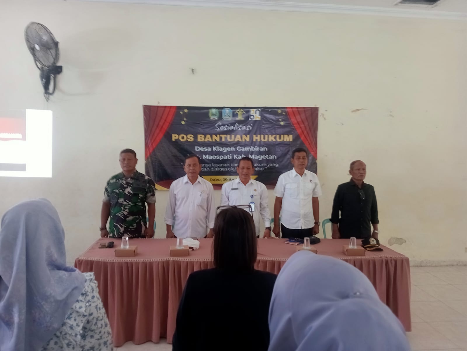 Danramil 0804/06 Maospati Sosialisasi Posbakum Di Desa Klagen Gambiran untuk Perkuat Akses Bantuan Hukum Masyarakat Desa