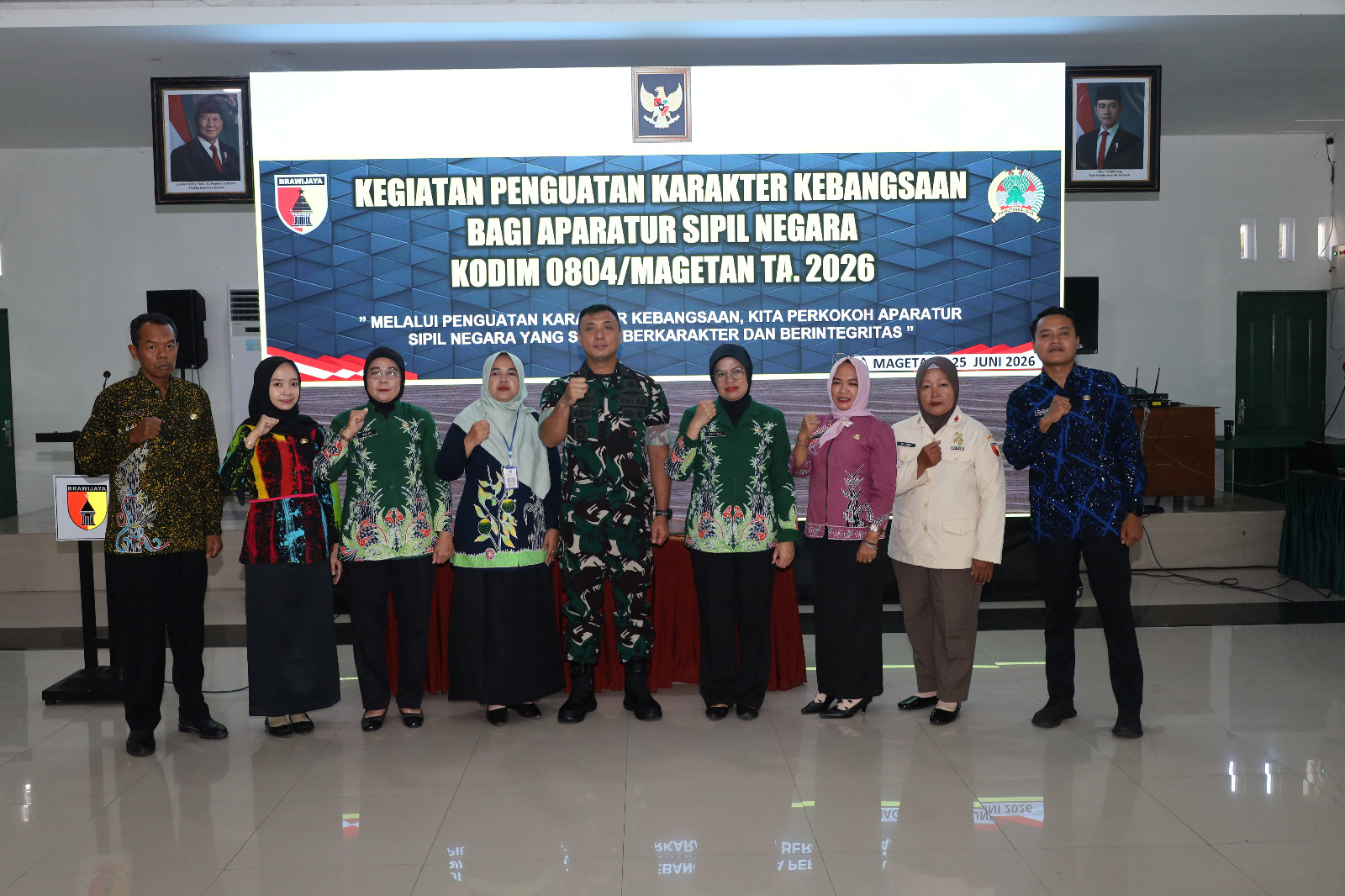 Perkokoh Integritas dan Semangat Nasionalisme, Kodim 0804/Magetan Gelar Penguatan Karakter Kebangsaan ASN