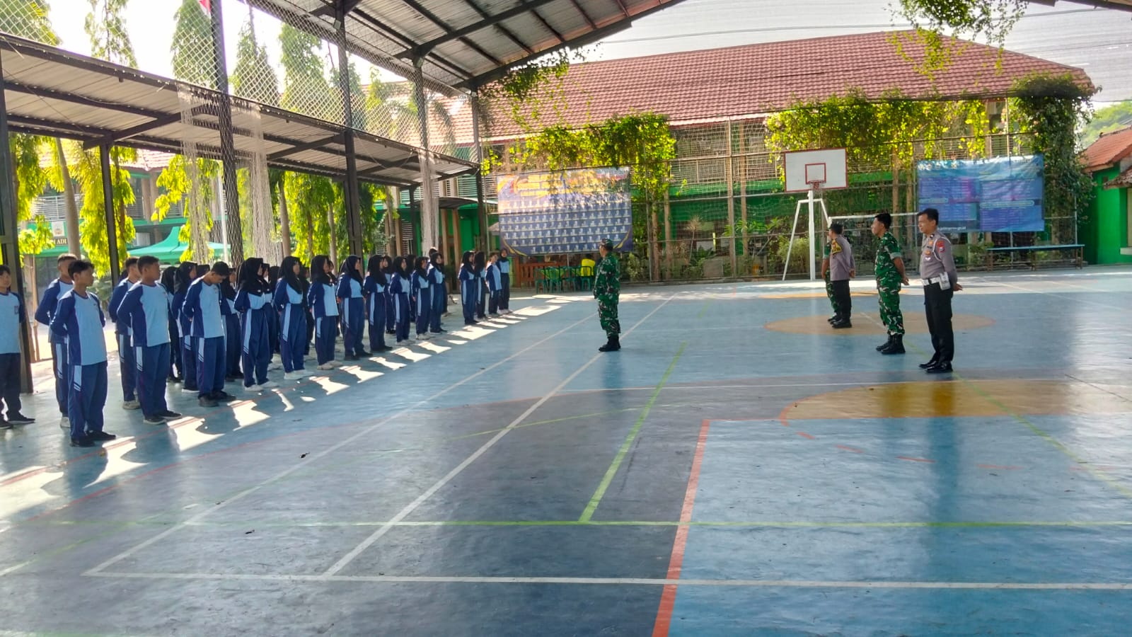 Jelang HUT RI ke-81, Koramil 0804/06 Maospati dan Polsek Maospati turun langsung seleksi Calon Paskibra Kecamatan Maospati Tahun 2026